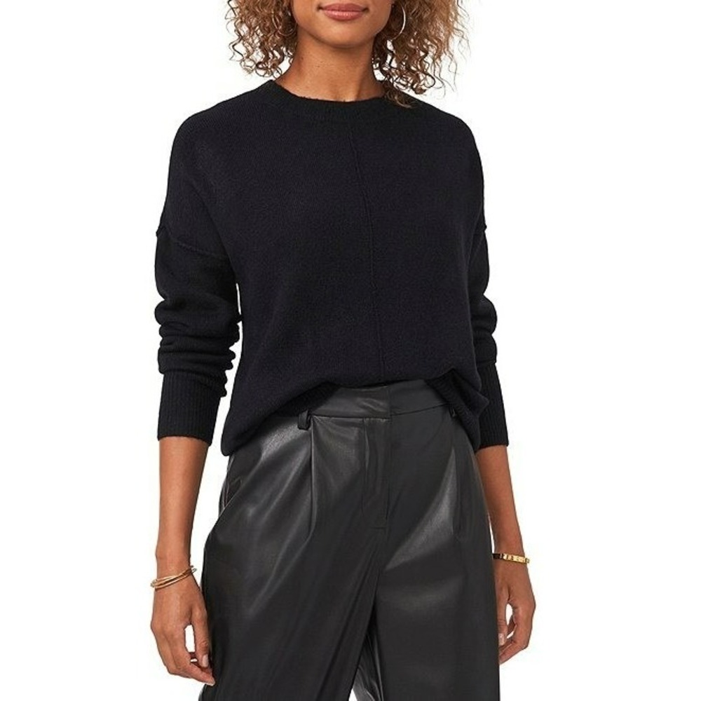 Vince Camuto Crew Neck Long Sleeve Extended Shoulder Seamed Cozy Sweater XXL